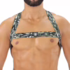 Tof Paris Fetish Elastic Harness in camouflage design