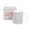 Enjoy your favorite beverage with a touch of humor using the Itty-Bitty Titty Mug. Itty-Bitty Titty Mug with speckled design and box