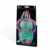 Glow in the Dark Keyhole Mini Dress displayed on packaging