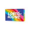 Colorful box of 'LGBTQ+ Icons', featuring illustrations of diverse individuals
