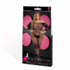 Lapdance Off-the-Shoulder Lace Bodystocking in black, displayed on packaging