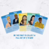 Collect your favorite artists in this fun and inclusive card game! Five colorful cards from the 'Bubblegum Stuff Loud And Proud Card Game', featuring various