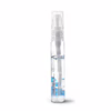 Clear lubricant bottle with spray nozzle