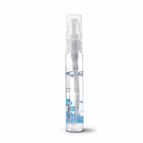 Clear lubricant bottle with spray nozzle