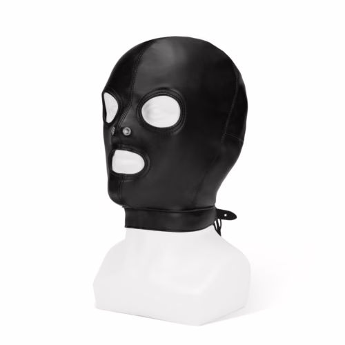 Me You Us Hood With Eyes Nose Mouth - Black, One Size