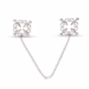 Silver flower design nipple chain, showcasing intricate floral elements