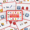 Engage in fun with the Name The Emoticon Music Edition card game, perfect for music lovers! Name The Emoticon Music Edition card game with emoji cards