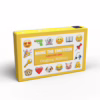 Challenge your friends and family with the fun Name The Emoticon card game! Name The Emoticon card game box with emojis