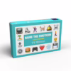 Challenge your friends with the 'Name The Emoticon' card game, now available in a TV edition! Name The Emoticon card game TV Edition packaging displaying various emojis