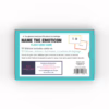 Test your emoticon knowledge with the fun 'Name The Emoticon' card game! Back of 'Name The Emoticon' card game box with details