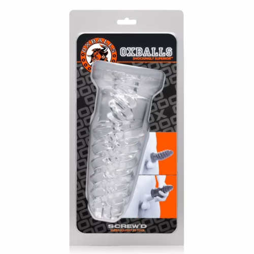 Oxballs Screwd - Clear, a transparent spiral pleasure tool
