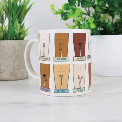 This Quirky Mug Is Perfect For Adding A Touch Of Humor To Your Morning Coffee. Gift Republic Penis Mug With Various Playful Designs, Available At The Loving Company.