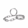 Prowler Red Heavy-Duty Ankle Cuffs - Silver, One Size