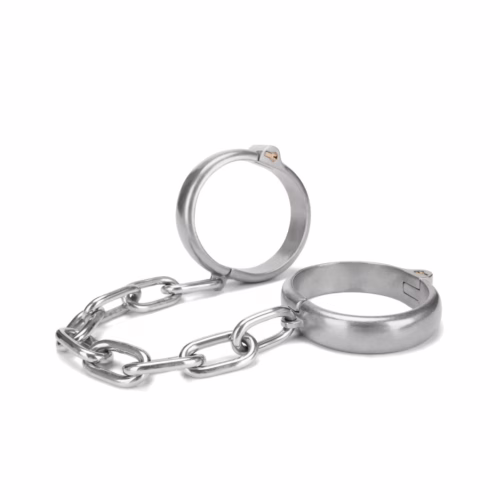 Prowler Red Heavy-Duty Ankle Cuffs - Silver, One Size