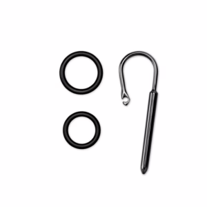 Explore new sensations with the Prowler Red Urethral Plug and Ring set. Prowler Red Urethol Plug And Ring - Silver, One Size