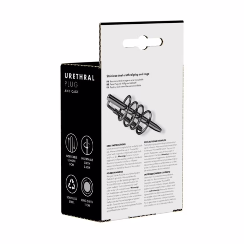 Stainless steel urethral plug and cage packaging
