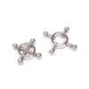 Prowler Red 4 Way Screw Nipple Clamp - Silver