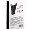 Black latex pig hood with pointed ears and zip closure