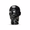 Black latex hood displayed on a mannequin head