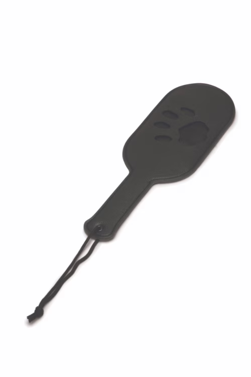 Prowler Red Puppy Paddle in black with paw print cutout