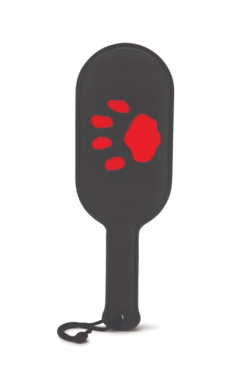 Prowler Red Puppy Paddle with a black handle and red paw print