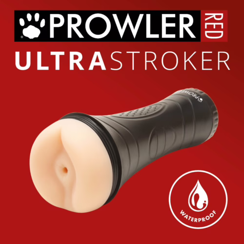Prowler Red Manhole Stroker in black and flesh color, waterproof