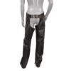 Black latex gloves displayed on a mannequin