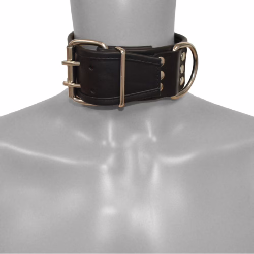 Prowler Red Leather Collar - Black