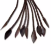 Prowler Red Brown Leather Flogger with braided tails