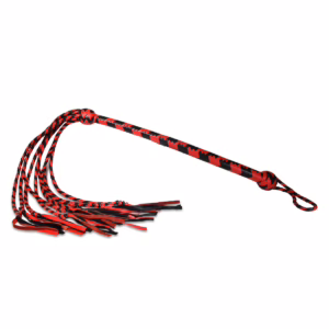 Elevate your pleasure with the Prowler Red Long Handle Flogger, available at The Loving Company. Prowler Red Long Handle Red And Flogger - Black/Red, One Size