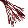 Prowler Red Long Handle Flogger with black and red braided strands