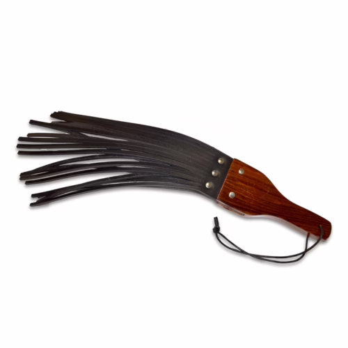 Prowler Red Leather And Wood Fringe Paddle - Black, One Size