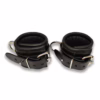 Prowler Red leather lockable wrist restraints in black
