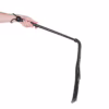 Black 42-inch long handled whip held in a hand