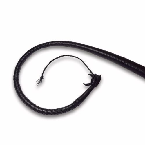 Black braided whip with a Turkish knot