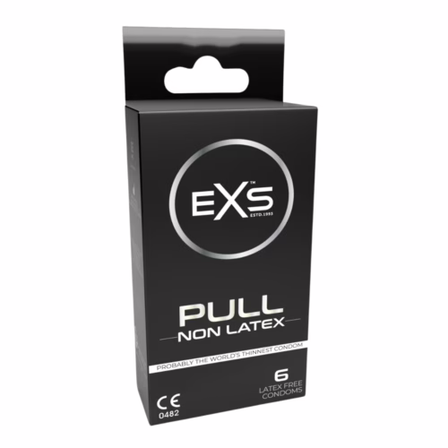 EXS Pull condoms non-latex protection with silicone lubrication 6 pack