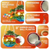 Add a touch of sparkle to your space with this unique disco ball planter. Rainbow mirror disco ball hanging planter with plants