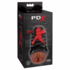 Experience ultimate pleasure with the PDX Elite Air-Tight Pussy Stroker. PDX Elite Air-Tight Pussy Stroker packaging, featuring realistic details and suction cont