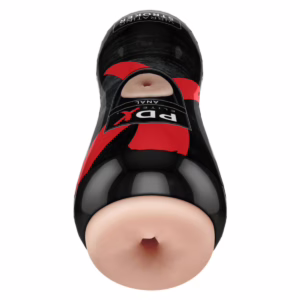 Experience ultimate pleasure with the Pdx Elite Vibrating Anal Stroker. Pdx Elite Vibrating Anal Stroker in black and red