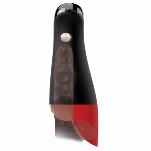 Experience next-level pleasure with the Pdx Elite Fuck O Matic Pro Male Masturbator. Pdx Elite Fuck O Matic Pro Male Masturbator - XL, showing textured interior and ergonomic
