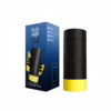 Romp Dash Masturbator in black and yellow, next to its blue packaging