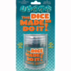 The Dice Made Me Do It! Drinking Edition game packaging, featuring dice and game instruct