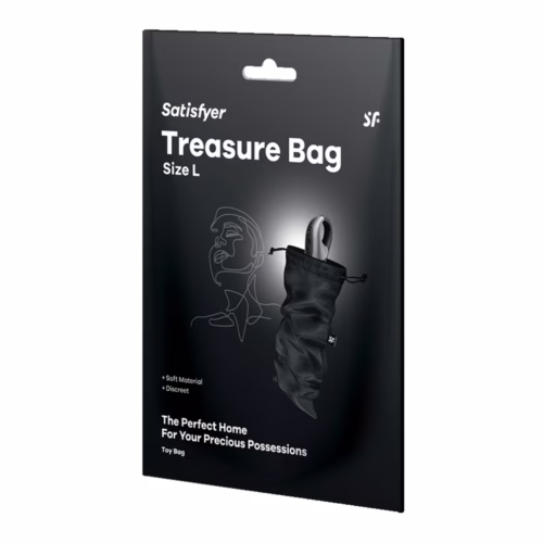 Satisfyer Treasure Bag packaging, soft and discreet