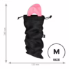 Satisfyer Treasure Bag in black mesh with pink handle