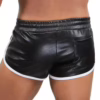 Tof Paris Pilot Shorts in black with white trim, showcasing a breathable design