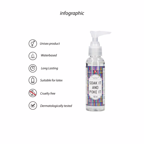 Bottle of 'Soak It And Poke It' water-based product