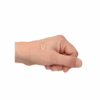 Discover the innovative gel product displayed on a hand. A hand with a droplet of clear gel on the palm