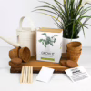Discover the fun of growing your own snore-curing plants with this unique kit, available at The Loving Company. Grow It Snore Curing kit with planting pots, soil discs, watering can, and