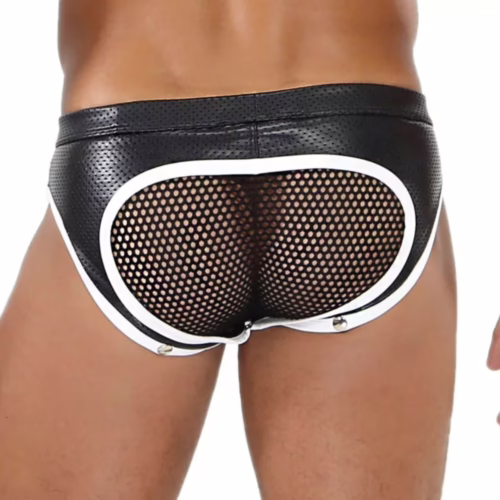 Tof Paris Pilot Empty Bottom - Black/White, showcases a black mesh design with white acce