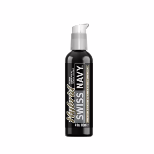 Swiss Navy Hybrid Premium Silicone and Water Based Lubricant bottle